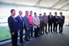DAV members attend the groundbreaking ceremony of Hankook Tire's US plant in Tennessee on October 9, 2014.